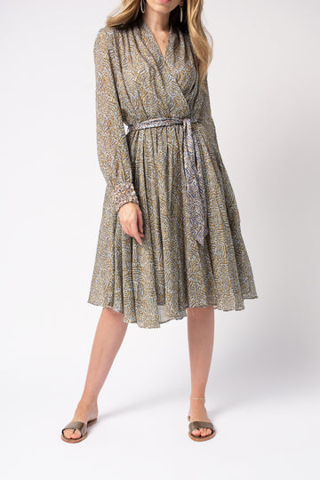 FORTE FORTE Eagle Print Cotton Silk Voile Dress