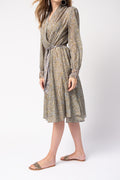 FORTE FORTE Eagle Print Cotton Silk Voile Dress