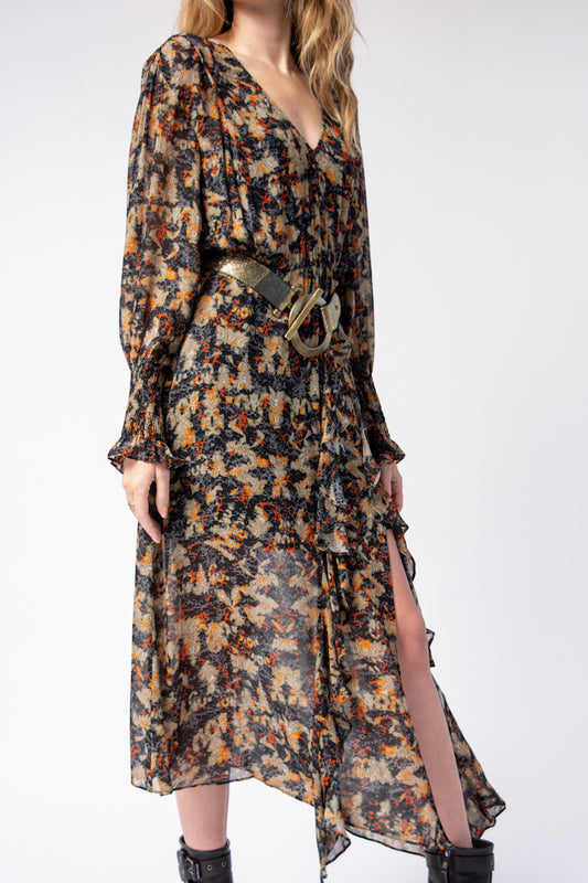 IRO Jorma Dress in Khaki Black