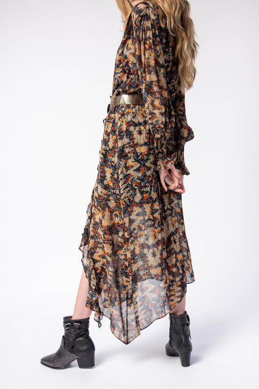 IRO Jorma Dress in Khaki Black