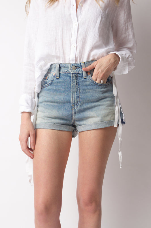 DENIMIST Kat Rolled Shorts in Indigo