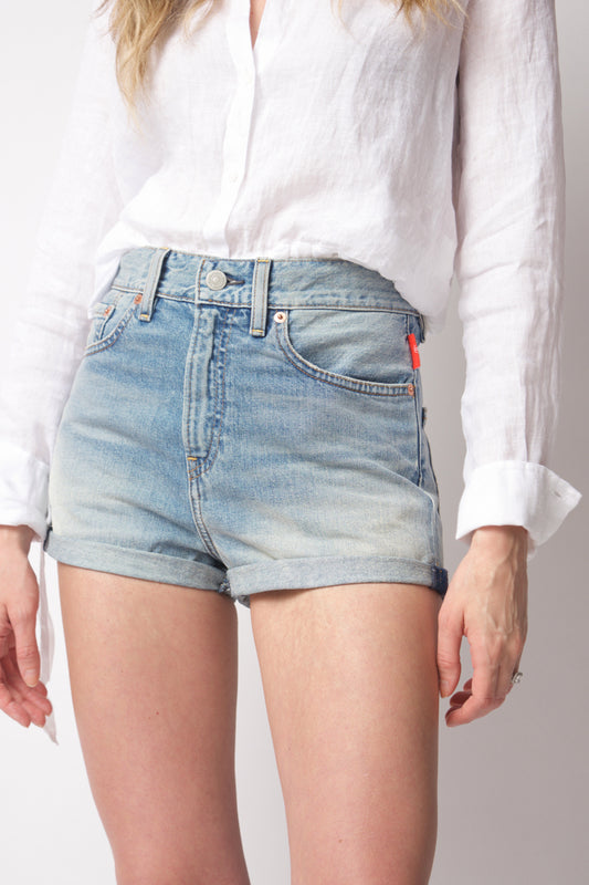 DENIMIST Kat Rolled Shorts in Indigo