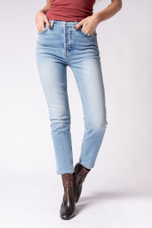 RE/DONE 90s Ankle Crop Jeans in Hazey Indigo