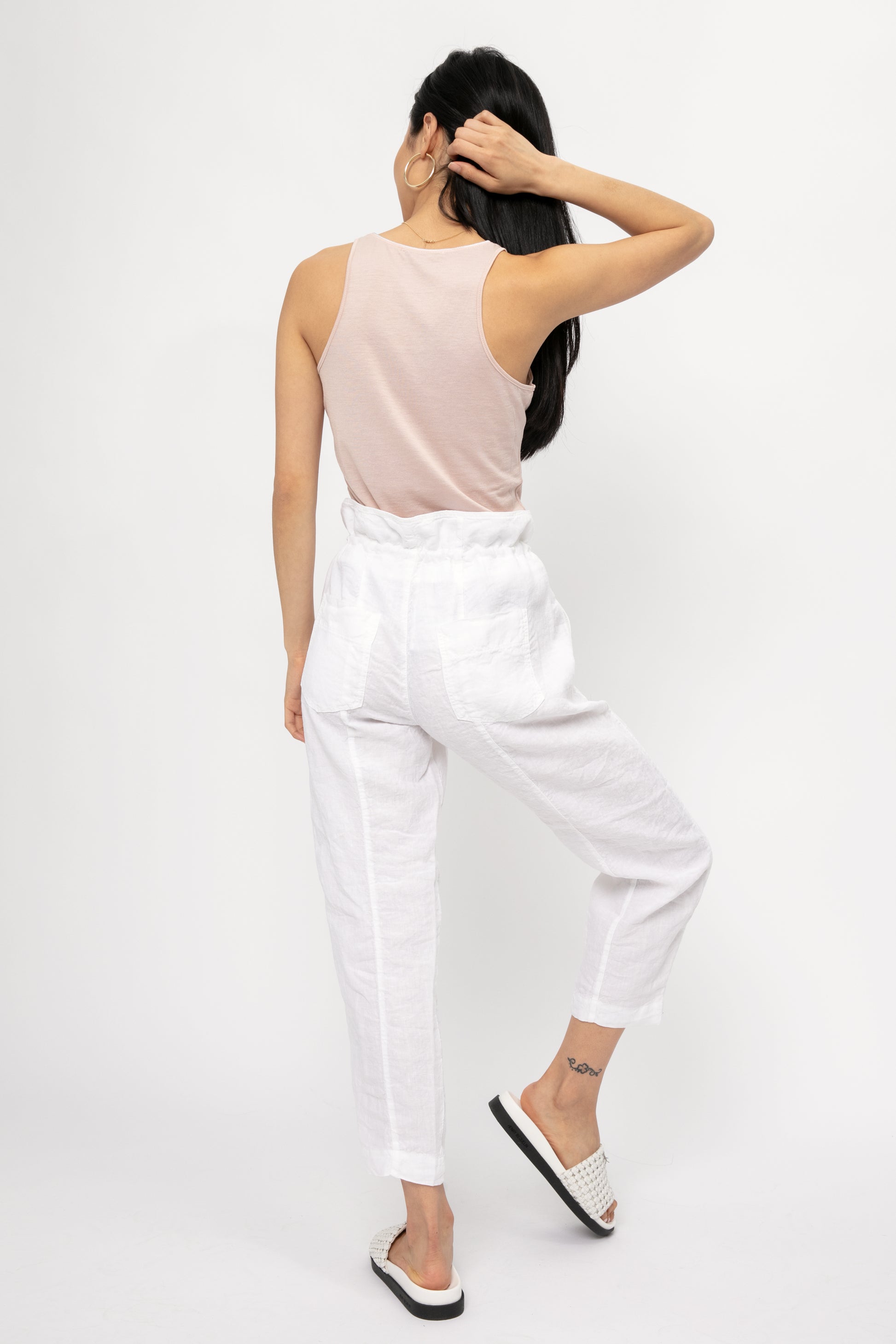 TANDEM Cotton Silk Tank Top in Rose