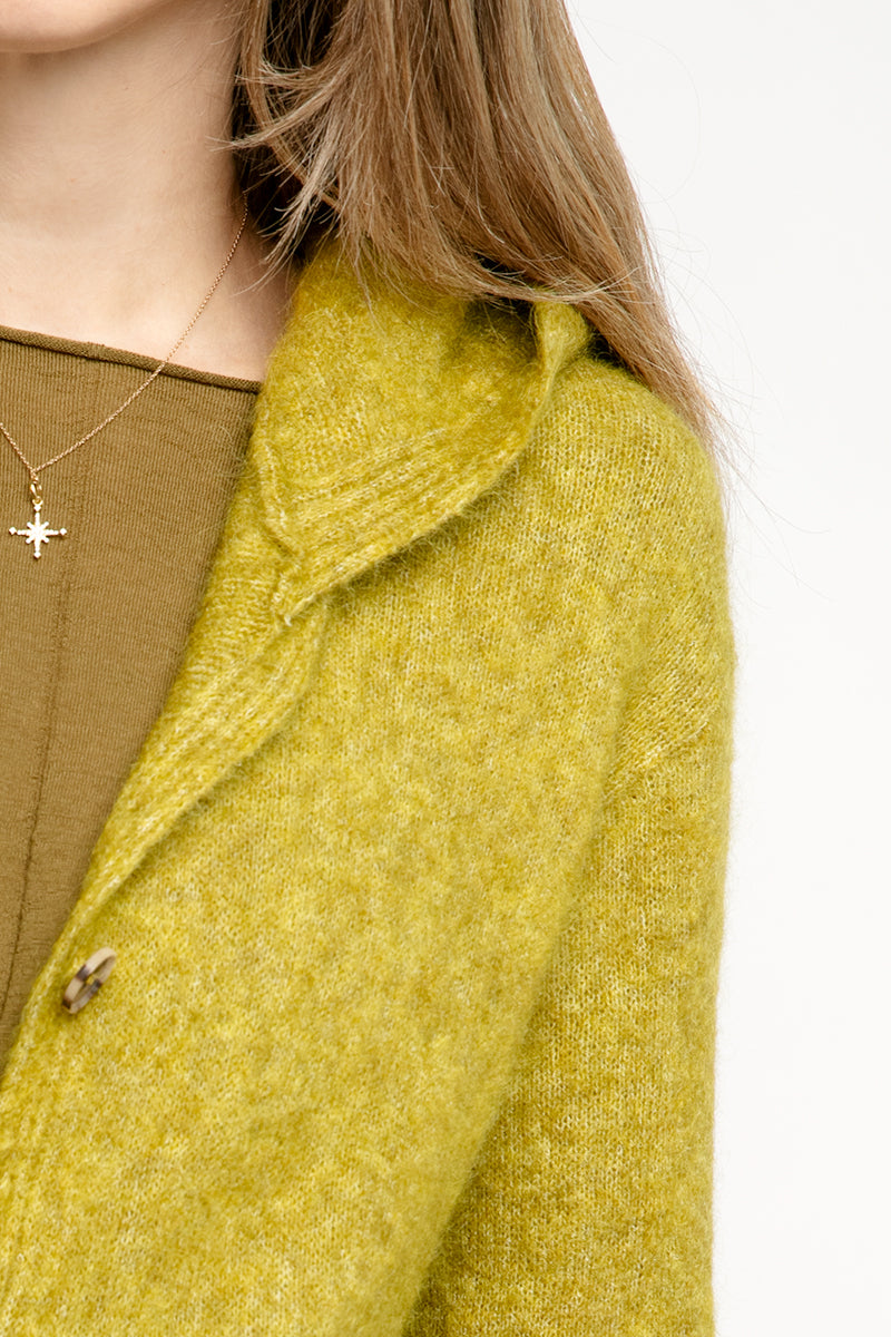 TANDEM Hooded Cardigan in Cactus