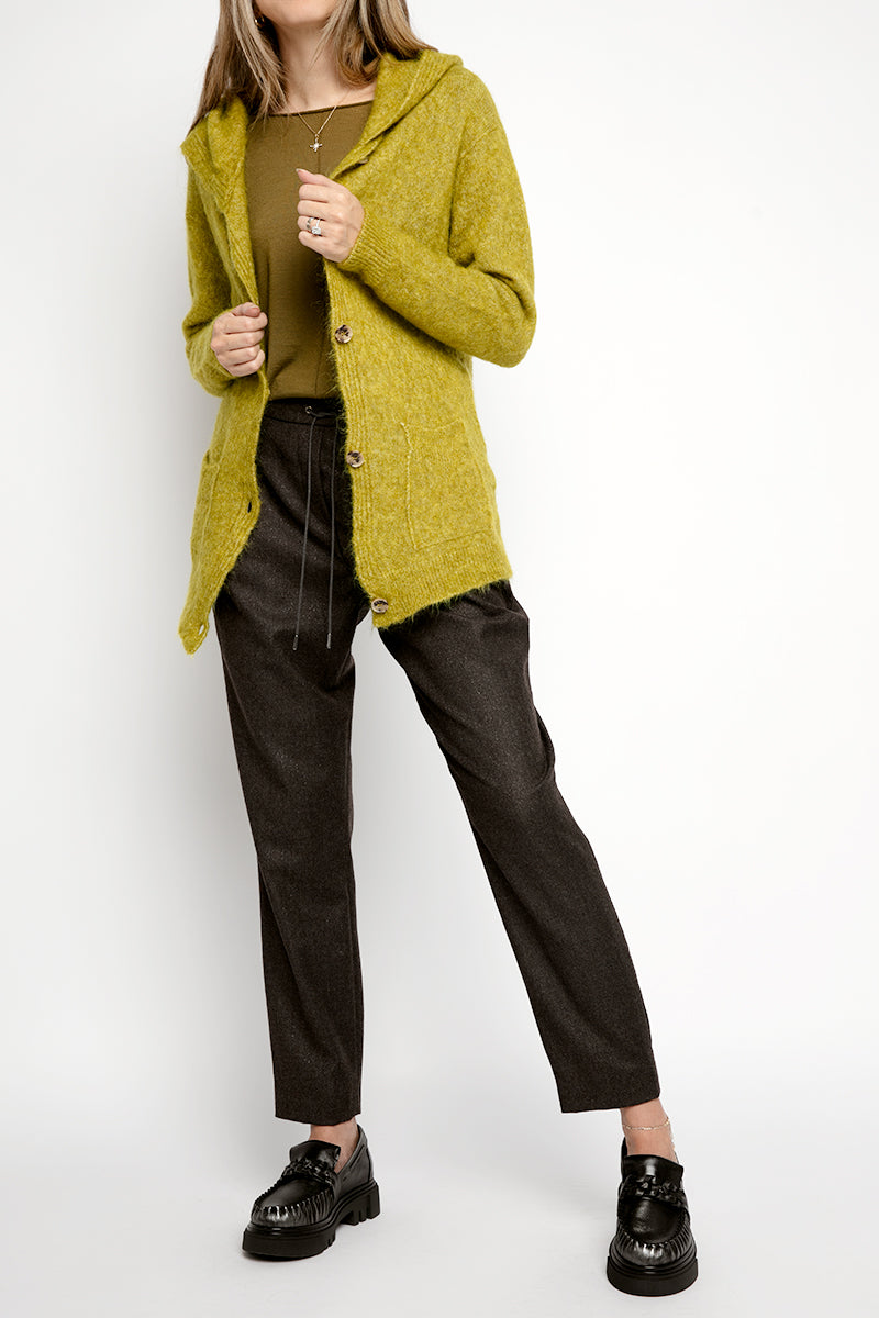 TANDEM Hooded Cardigan in Cactus