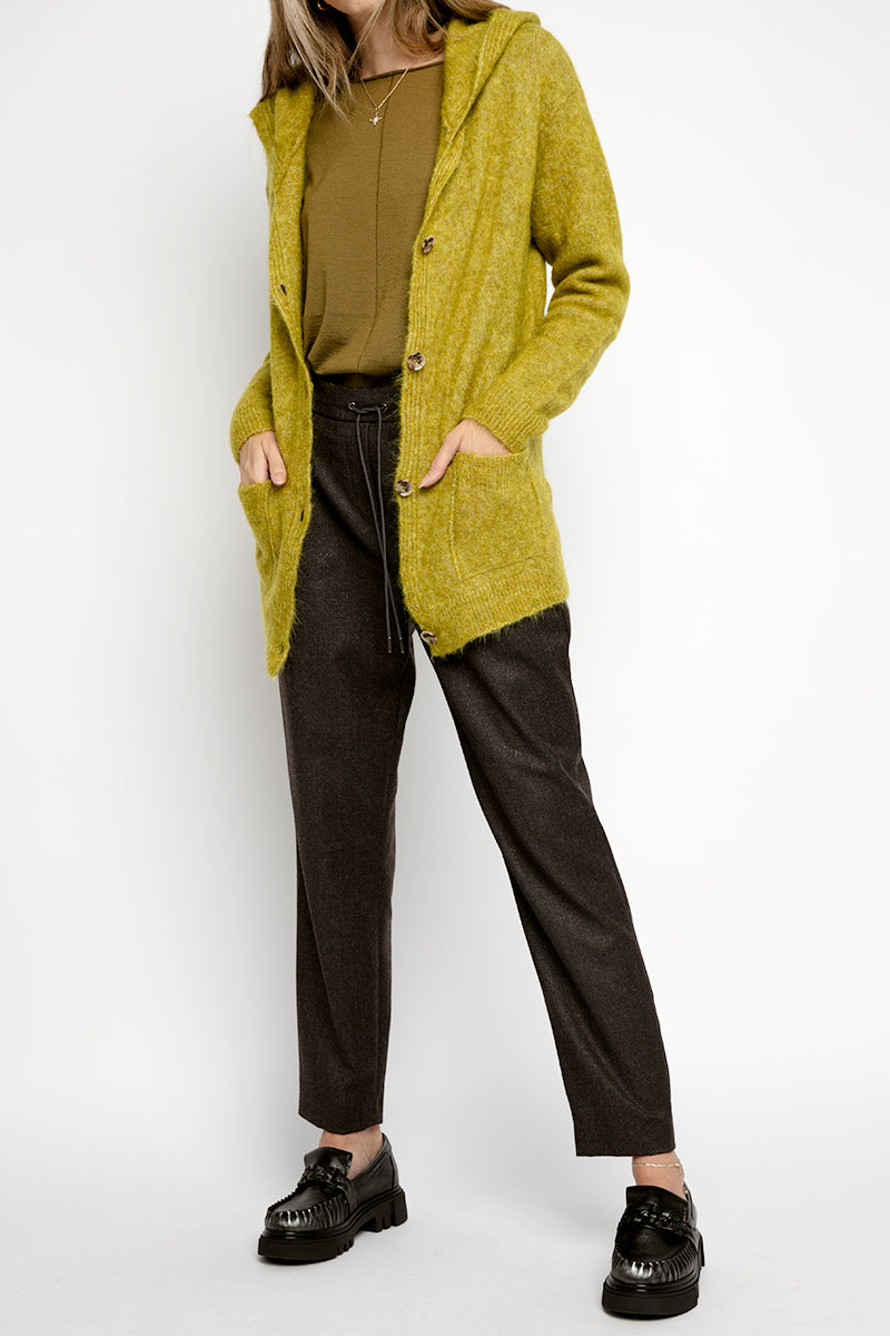 TANDEM Hooded Cardigan in Cactus
