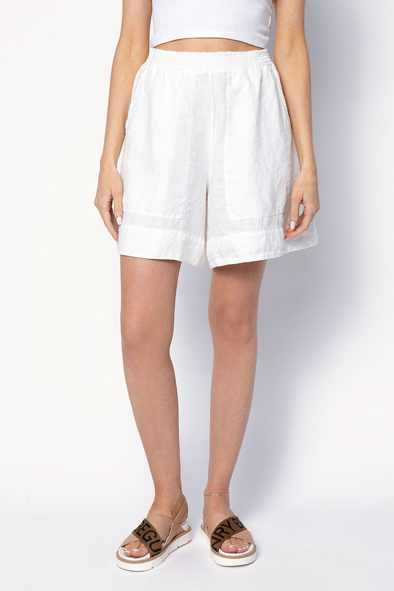 Linen Short in Off White
