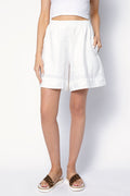 TANDEM Linen Short in Off White