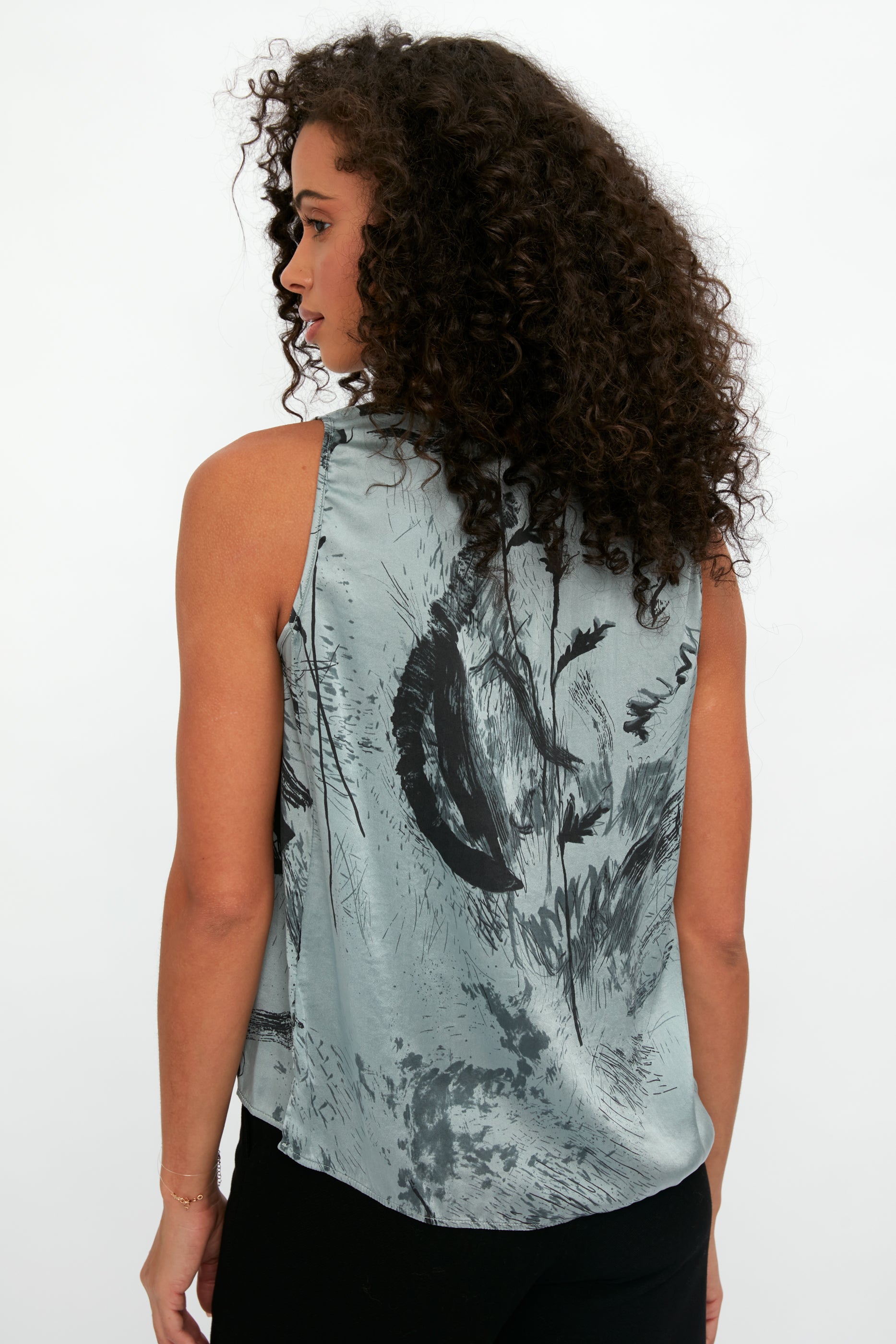 TANDEM Sleeveless Top in Jade Print