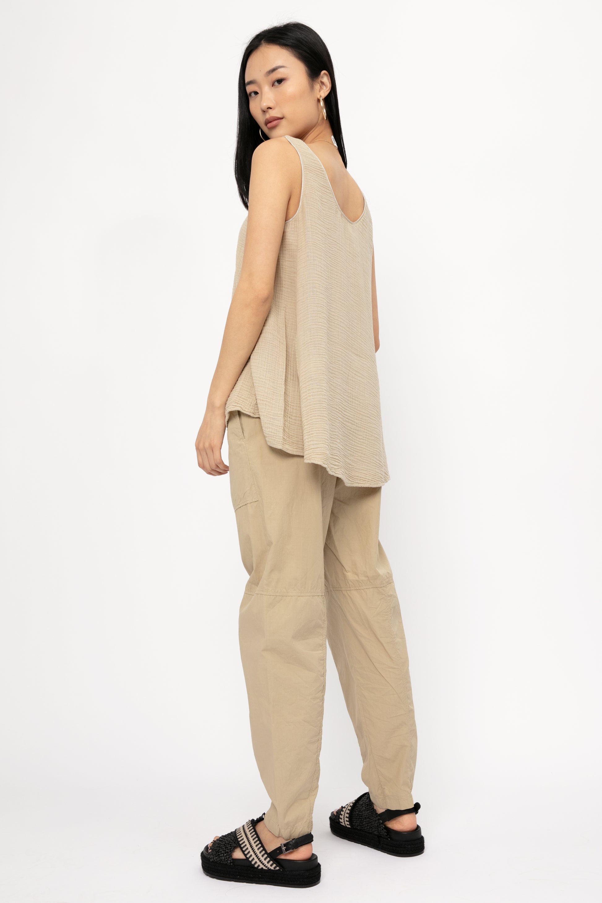 TANDEM Flared Muslin Top in Bamboo