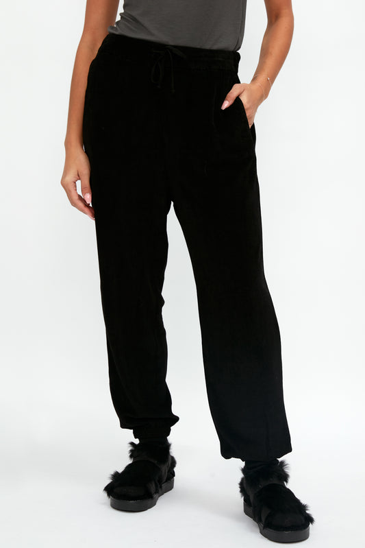 TANDEM Slouchy Track Pant in Black