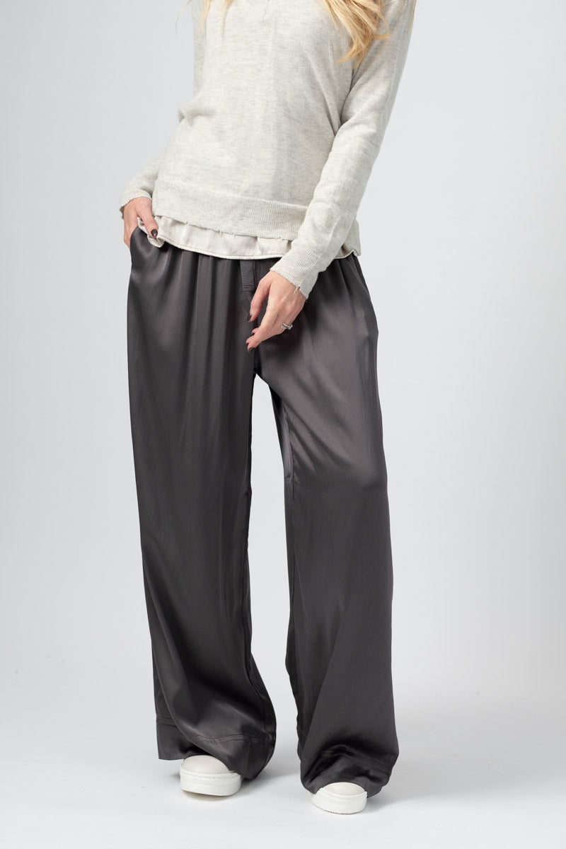 TANDEM Viscose Trousers in Anthracite