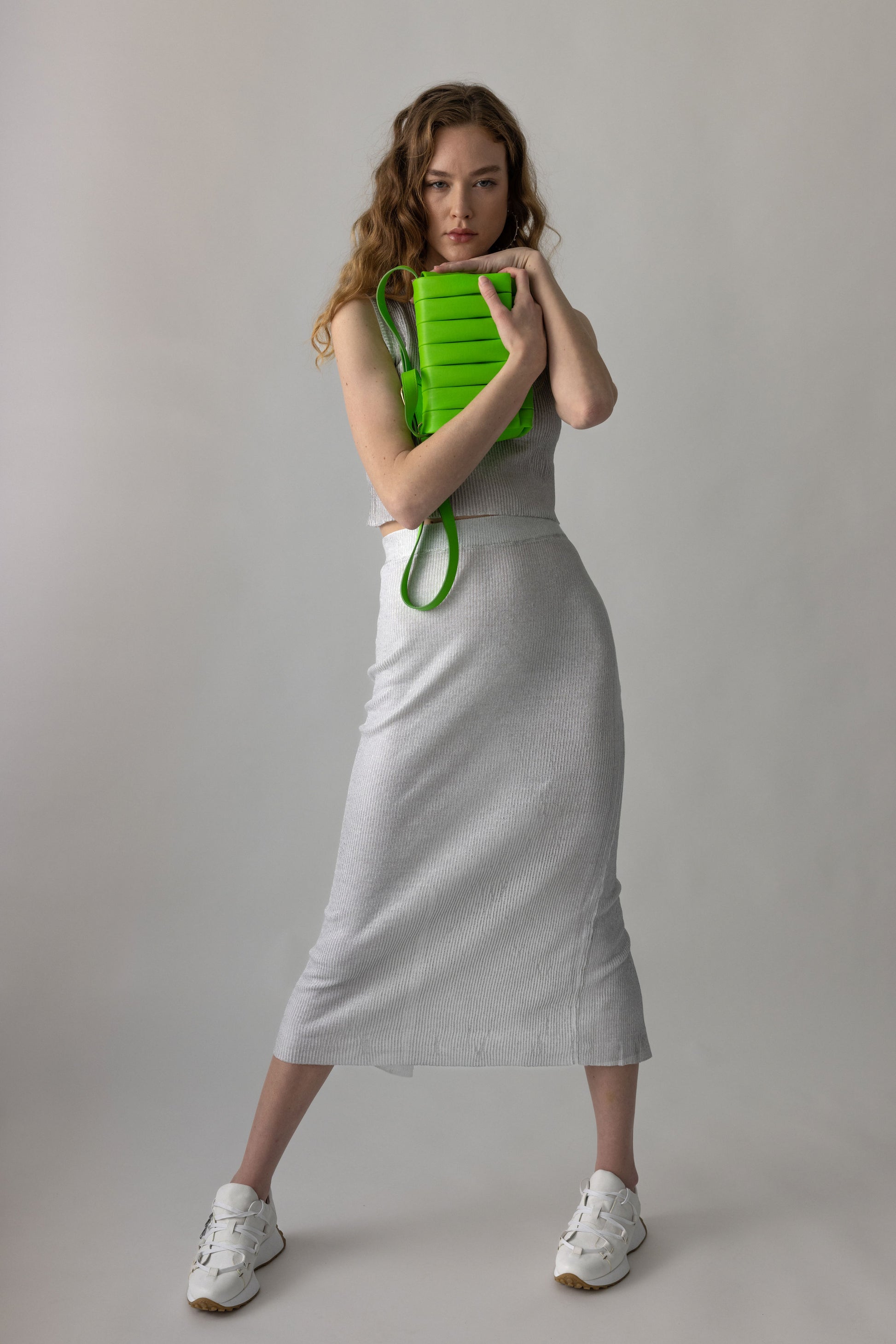 THEMOIRè Feronia Vegan Napa Bag in Mantis Green
