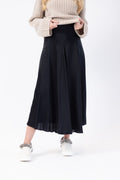 Roberto Collina Long Woven Skirt in Dark Navy