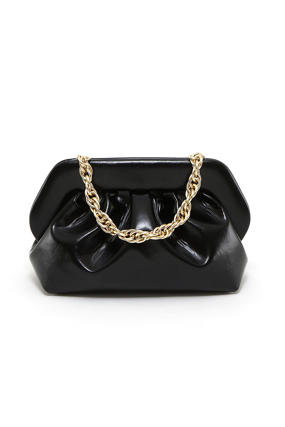 THEMOIRè Bios Vegan Patent Leather Bag in Shiny Black