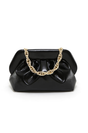 THEMOIRè Bios Vegan Patent Leather Bag in Shiny Black