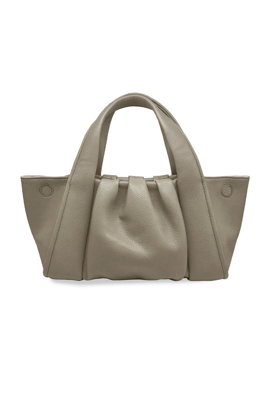 THEMOIRè Clio Vegan Leather Bag in Mushroom