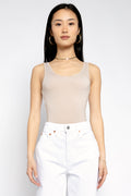 THE RANGE No Bra Club Tank in Saddle