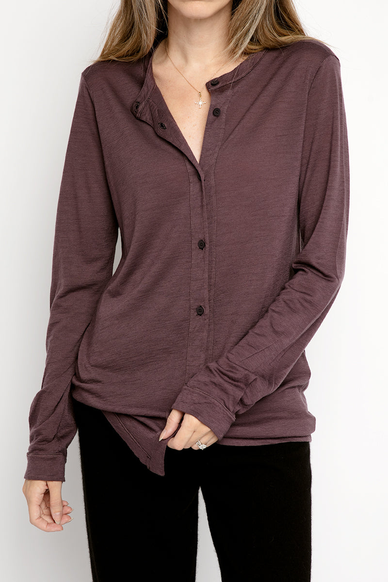 TRANSIT Button Down Shirt in Amethyst