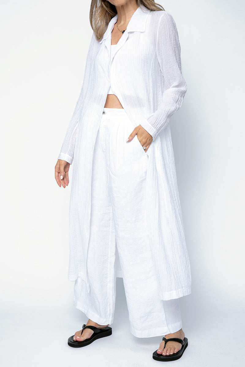 TRANSIT Duster Coat in White