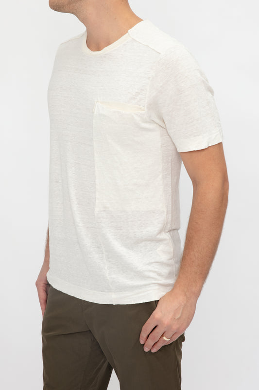 TRANSIT Linen T-Shirt in Ice