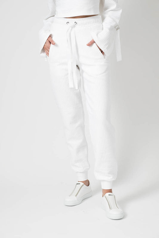 THE RANGE Ripple Jersey Jogger in White
