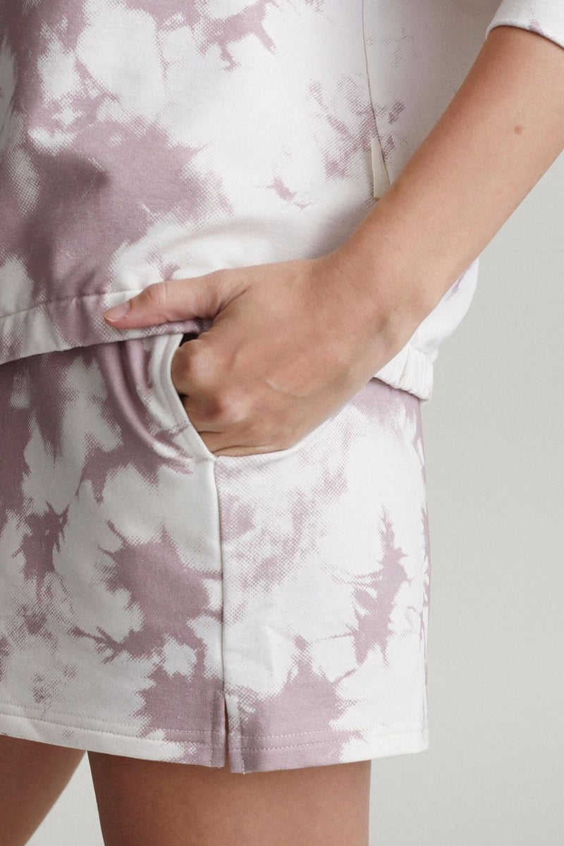 VARLEY Glade Short in Taupe Tie Dye