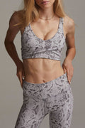 VARLEY Kellam Bra in Taupe Grey Snake