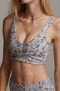 VARLEY Kellam Bra in Taupe Grey Snake