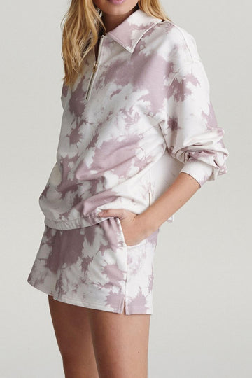 VARLEY Romero Sweat in Taupe Tie Dye