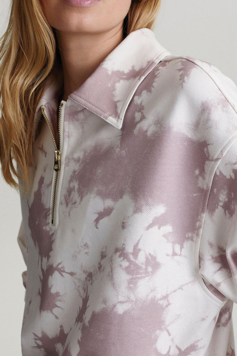VARLEY Romero Sweat in Taupe Tie Dye