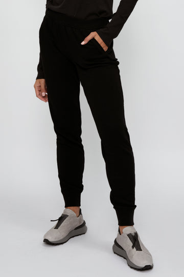 ATM French Terry Slim Sweatpant in Black