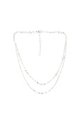 VELINA Aurora Double Chain Choker in Silver