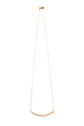 VELINA Pavé Diamond Bar Rose Gold Filled Necklace