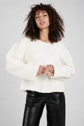 AERON Selin Oversized Bouclé Sweater in Ivory