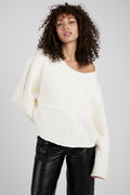 AERON Selin Oversized Bouclé Sweater in Ivory