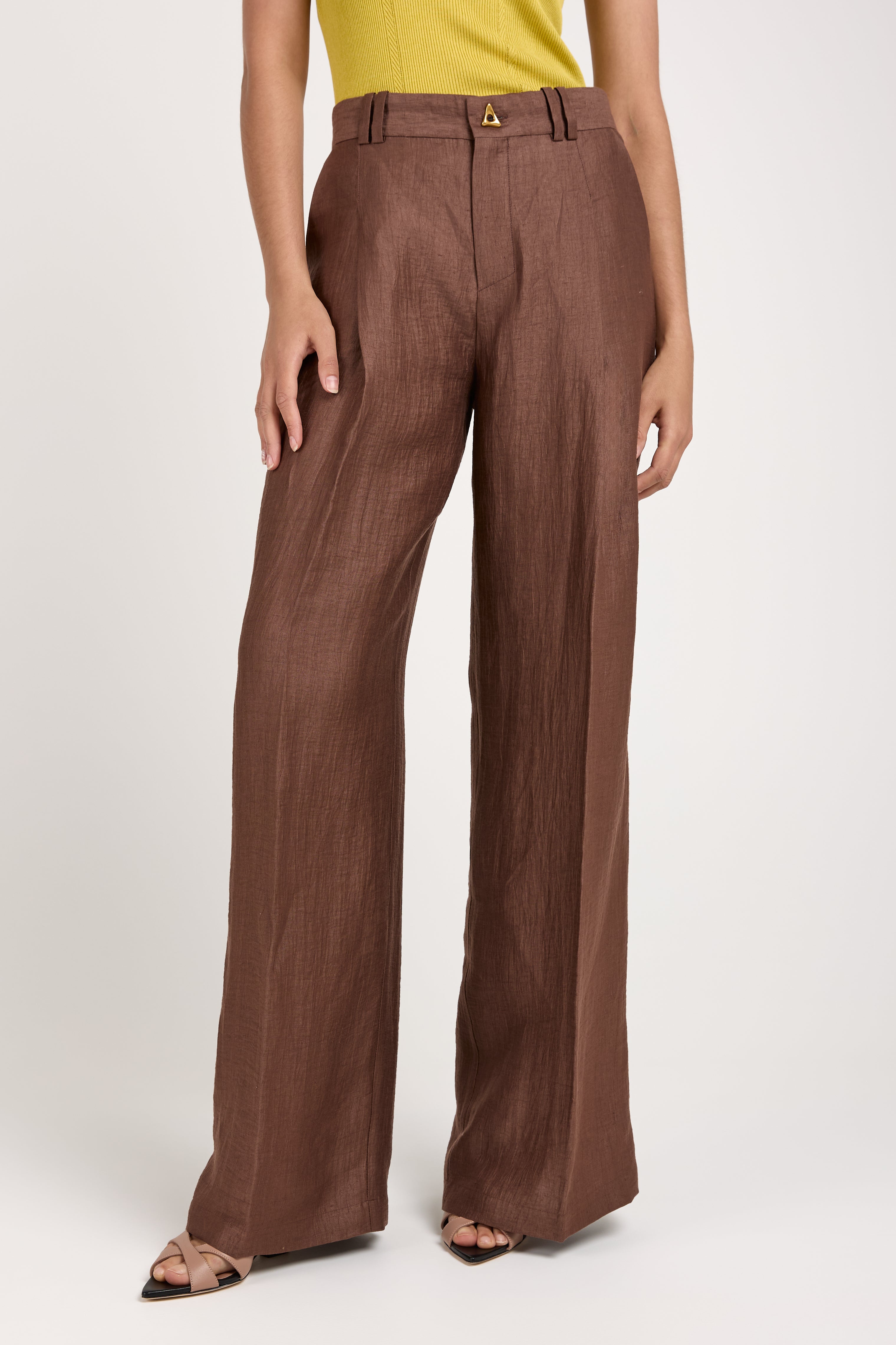 Wellen Linen Trouser Pant in Sienna