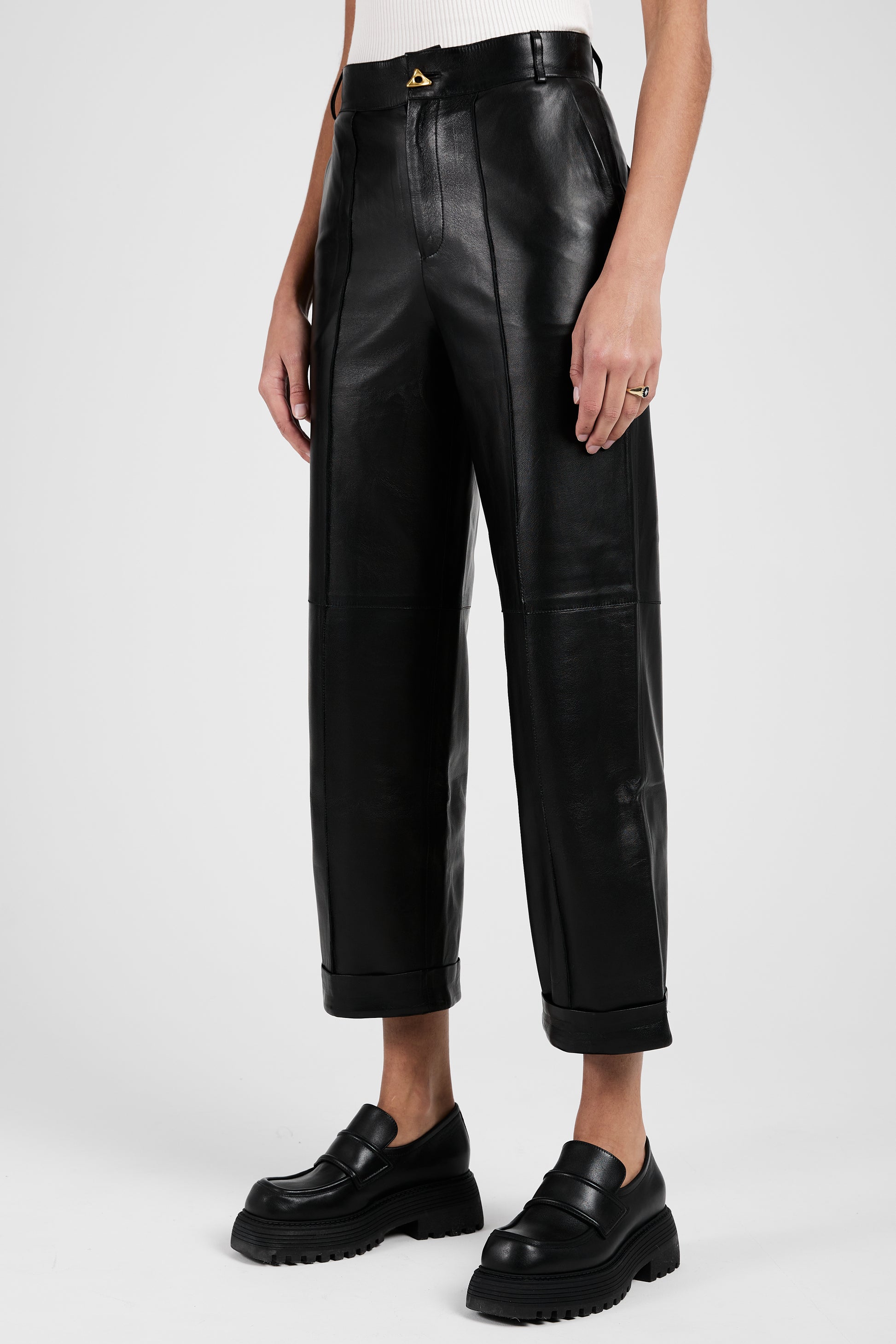 AERON Zima Leather Pant in Black