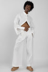 ANDREA YA'AQOV Bolero Shirt in White