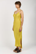 ANDREA YA'AQOV Fitted Maxi Slip Dress in Canary