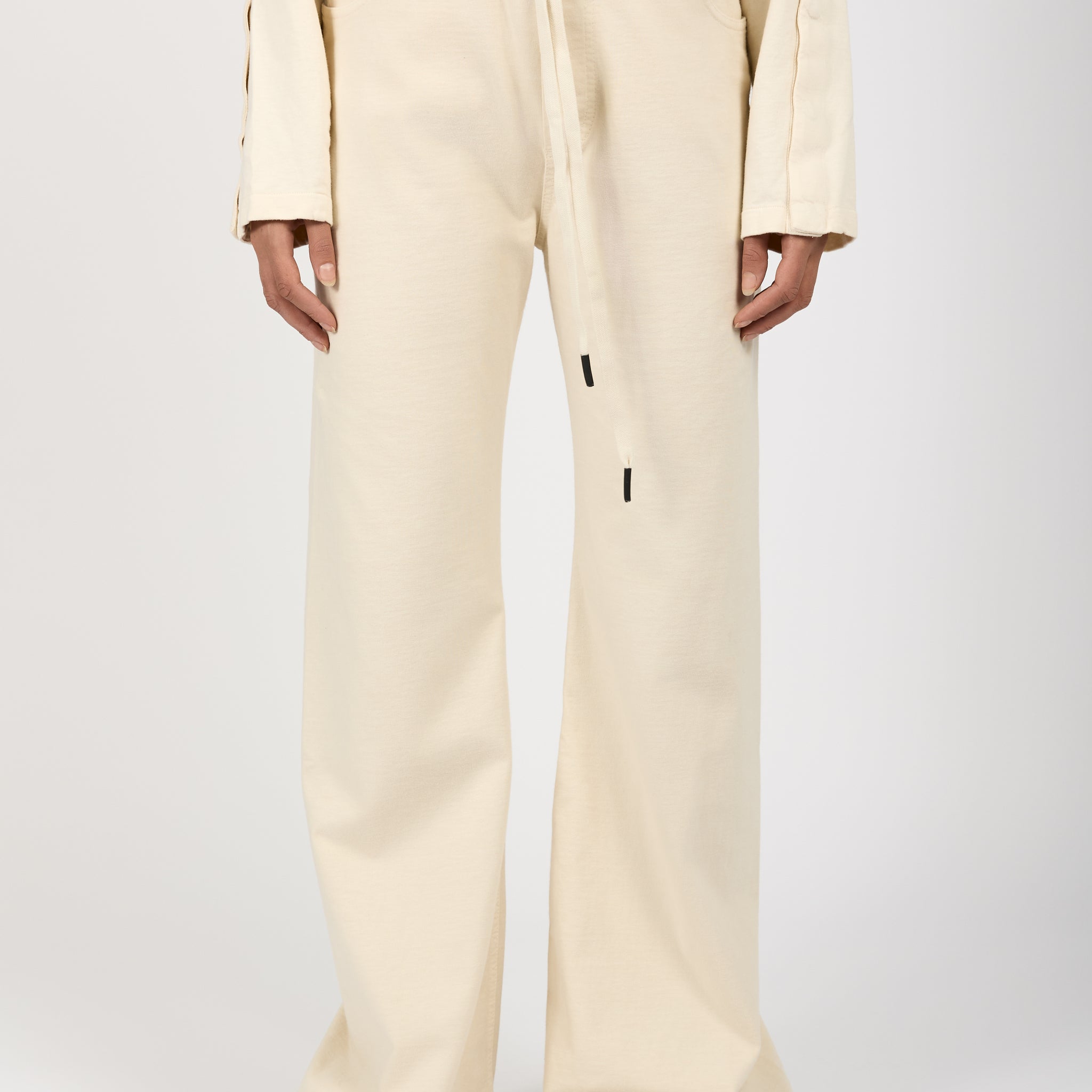 ANDREA YA'AQOV Flared Jersey Pant in Shell