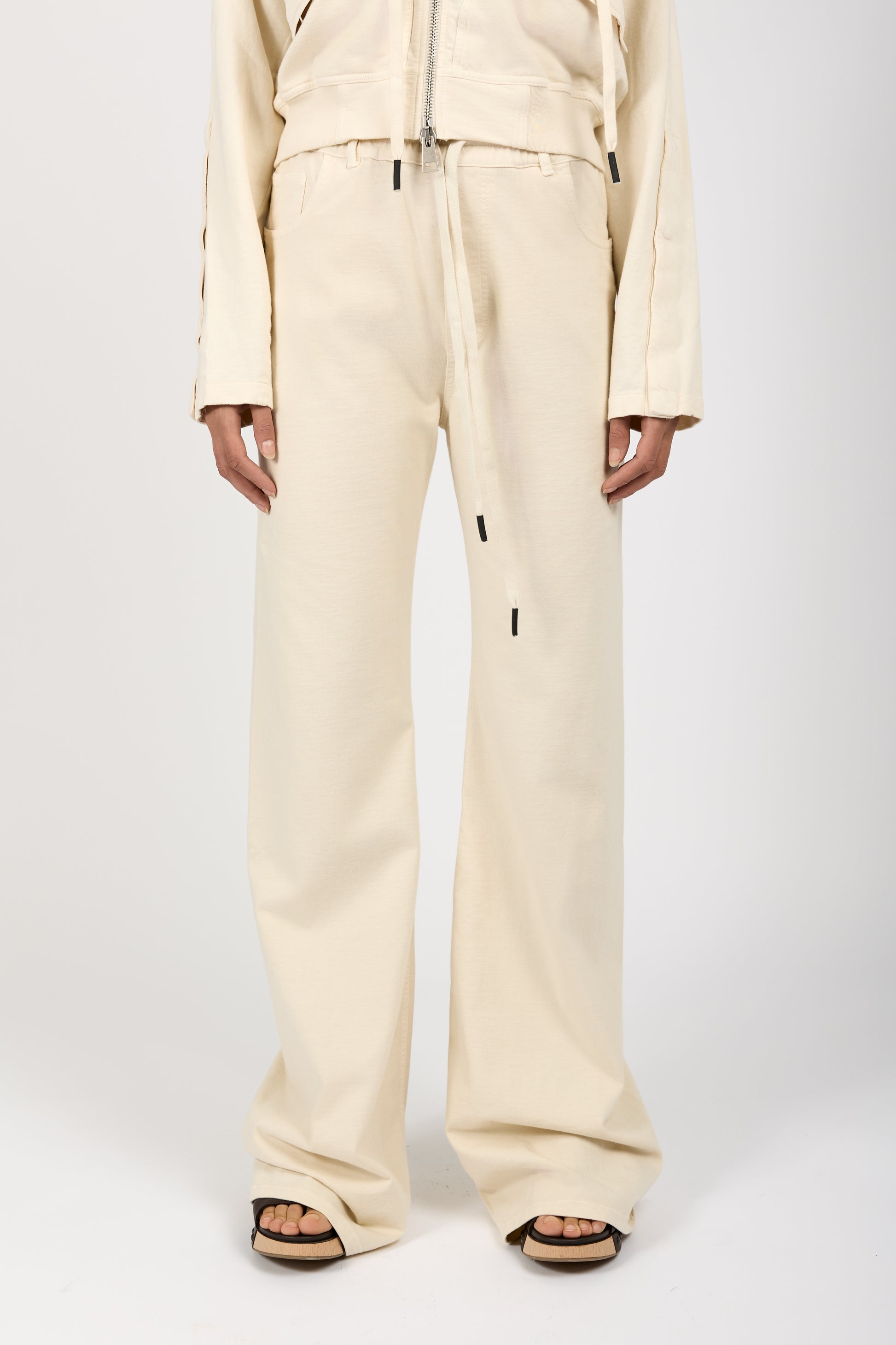 ANDREA YA'AQOV Flared Jersey Pant in Shell