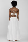 ANDREA YA'AQOV Long Open-Back Dress in White