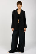 ANDREA YA'AQOV Super Wide Leg Pant in Nero