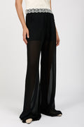 ANDREA YA'AQOV Sheer Pant with Boxer in Nero