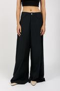 ANDREA YA'AQOV Super Wide Leg Pant in Nero