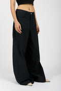 ANDREA YA'AQOV Super Wide Leg Pant in Nero