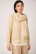 AVANT TOI Camouflage Effect Scarf in Vaniglia