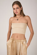 AVANT TOI Hand Painted Cashmere Silk Bandeau in Vaniglia